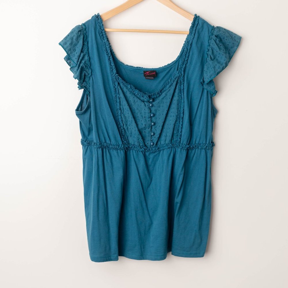 Torrid | Turqouise Blouse | Women's Plus 3X